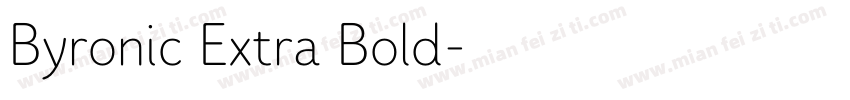 Byronic Extra Bold字体转换